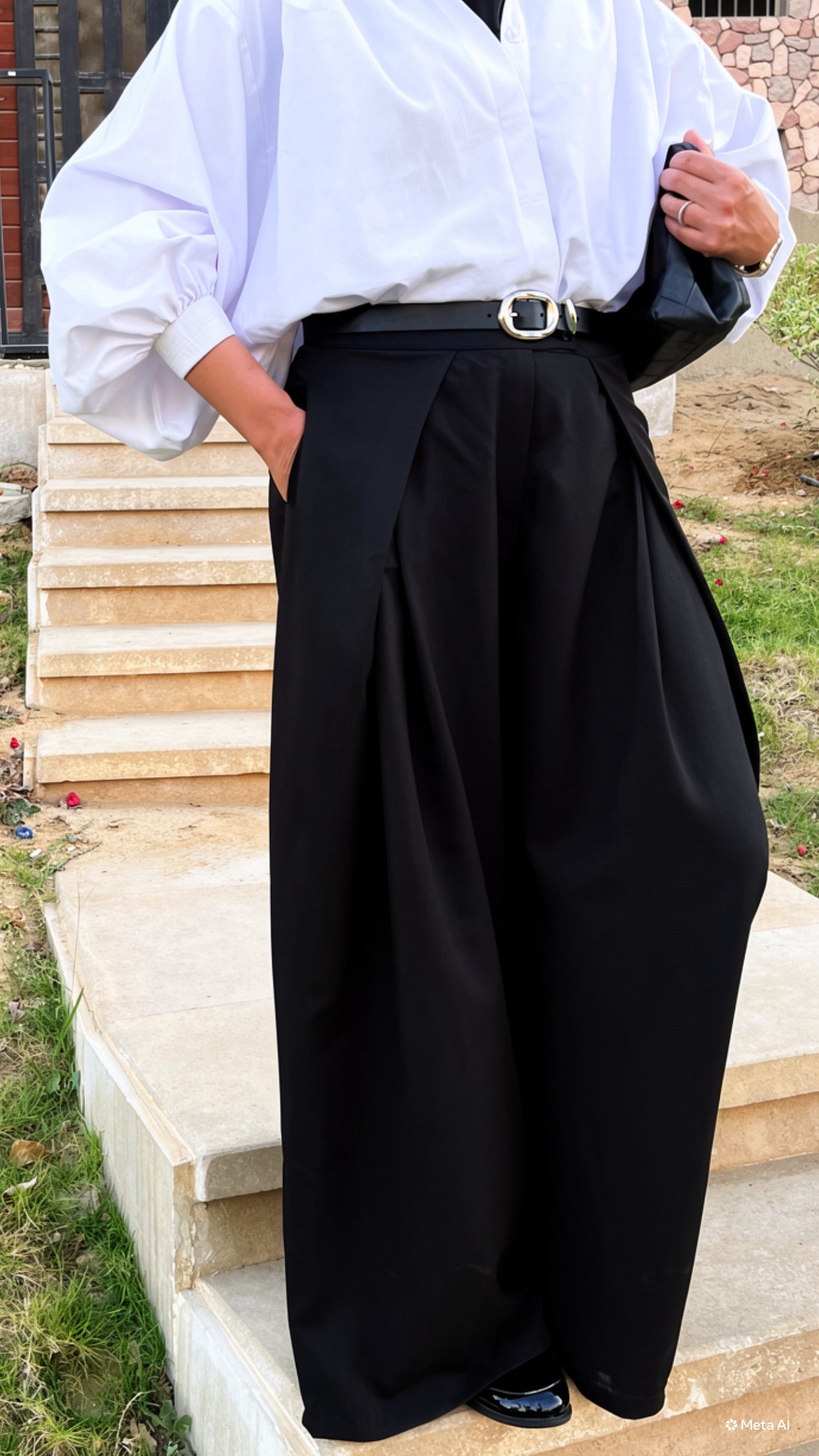 Black summer pants