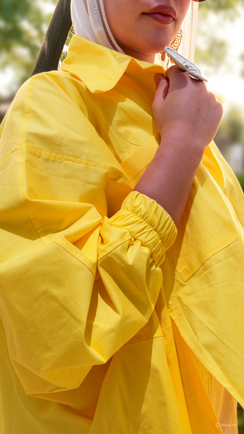 Poplin Shirt in yellow “ بُوبلين"